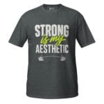 Strong Is My Aesthetic Gym Modern Fitness Tee For Workout - Image 5