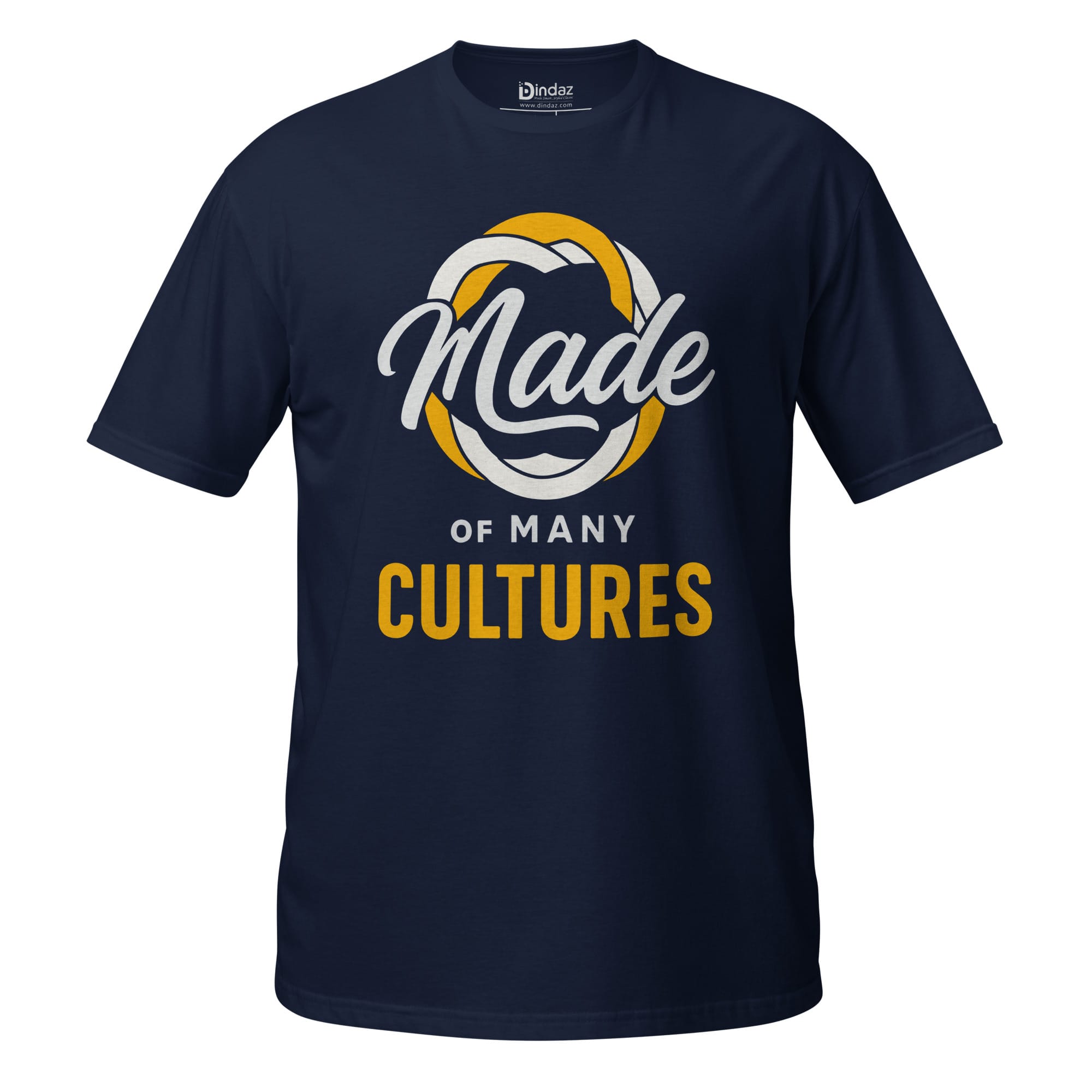 unisex-basic-softstyle-t-shirt-navy-front-6923188a64a0f.jpg Made Of Many Cultures Identity Pride Tee - Image 1
