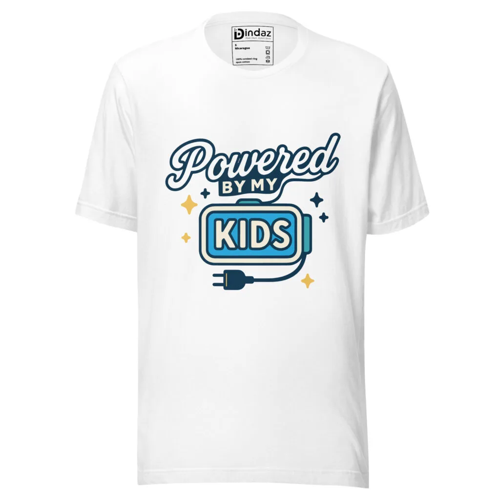 Powered By My Kids t-shirt - DinDaz
